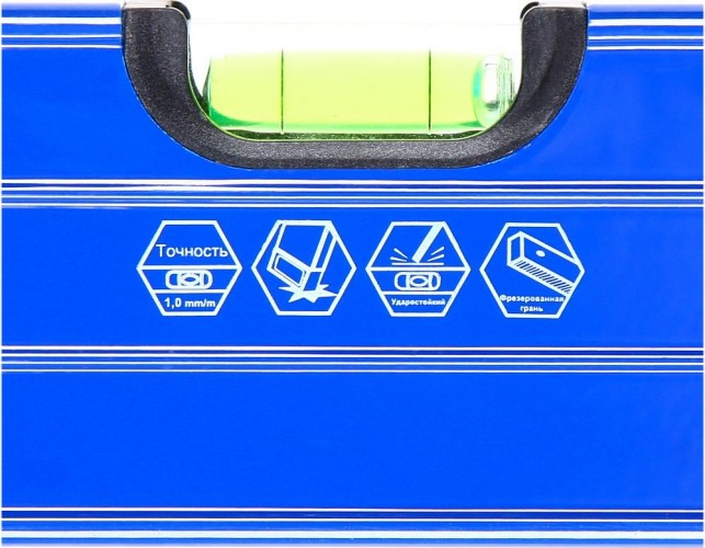 Уровень строительный Кобальт 243-134 комфорт, 2000 мм, профиль 23x59 мм, 3 глазка. - изображение 2