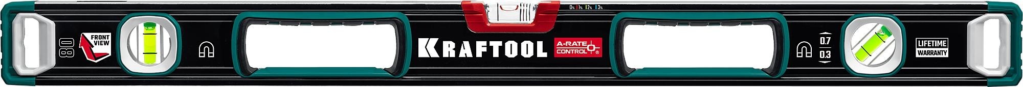 Уровень строительный KRAFTOOL 34988-80 a-rate control 800 мм, магнитный