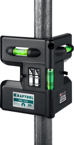 Уровень строительный KRAFTOOL 34788 Post Level магнитный угловой, 3 глазка 34788 - изображение 4
