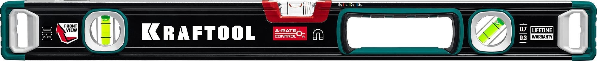 Уровень строительный KRAFTOOL 34988-60 a-rate control 600 мм, магнитный