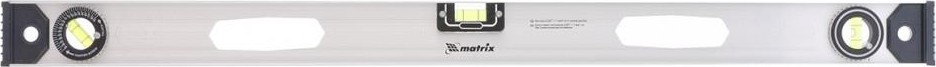 Уровень строительный MATRIX 800 мм алюминиевый "рельс", 3 глазка (1 поворотный) 34026