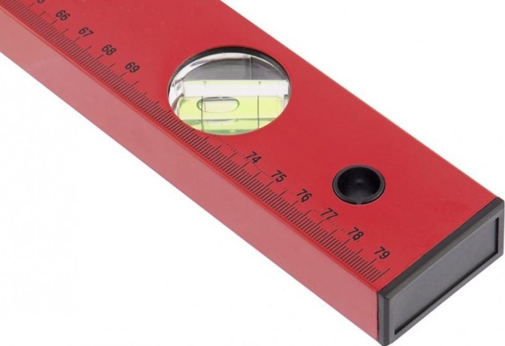 Уровень строительный MATRIX 800 мм алюминиевый, 3 глазка, красный, линейка 33226 - изображение 2