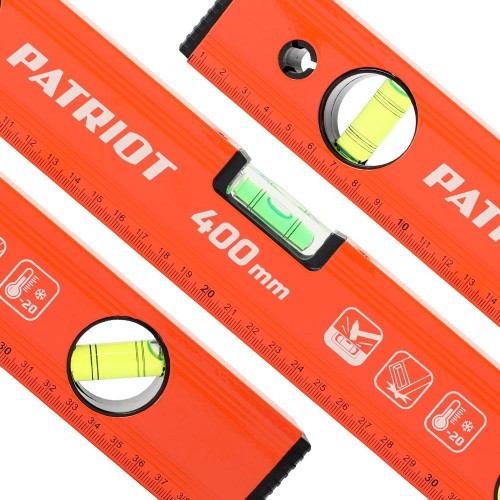 Уровень строительный PATRIOT LCP-400 400мм, алюминиевый фрезерованный 350005504 - изображение 2