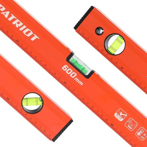Уровень строительный PATRIOT LCP-600 600мм, алюминиевый фрезерованный 350005506 - изображение 2