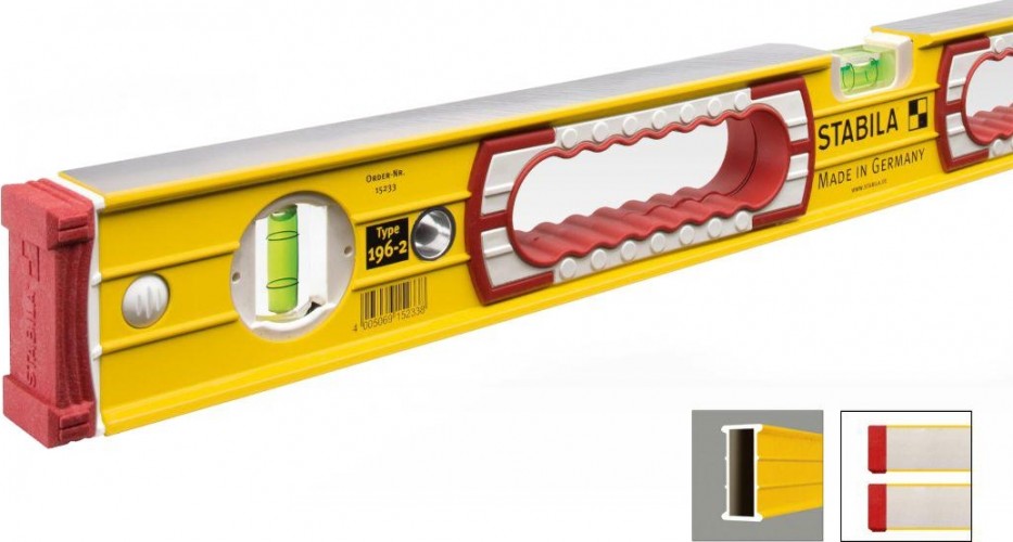Уровень строительный STABILA тип 196-2 122 см 15236 15236 - изображение 2