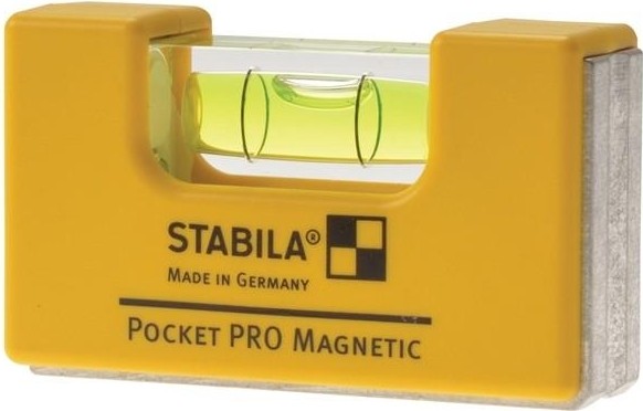 Уровень строительный STABILA тип Pocket Pro Magnetic с чехлом на пояс в блистере 17953 17953