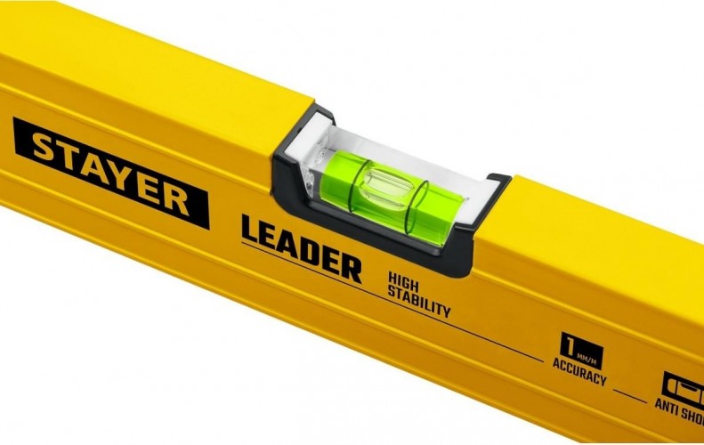 Уровень строительный STAYER LEADER 1200 мм фрезерованный 3466-120_z01 - изображение 2