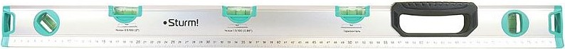 Уровень строительный Sturm 2015-10-0800 800мм, 5 глазков, углы 0/1.5/3.5/45/90°