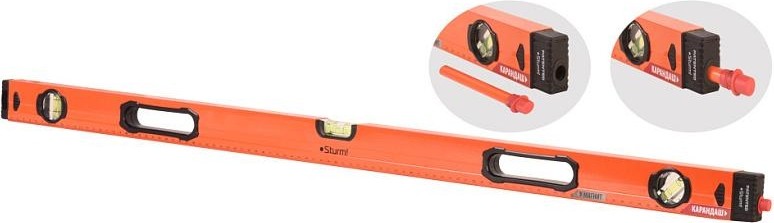 Уровень строительный Sturm 2015-09-1000 магнитный, с карандашом
