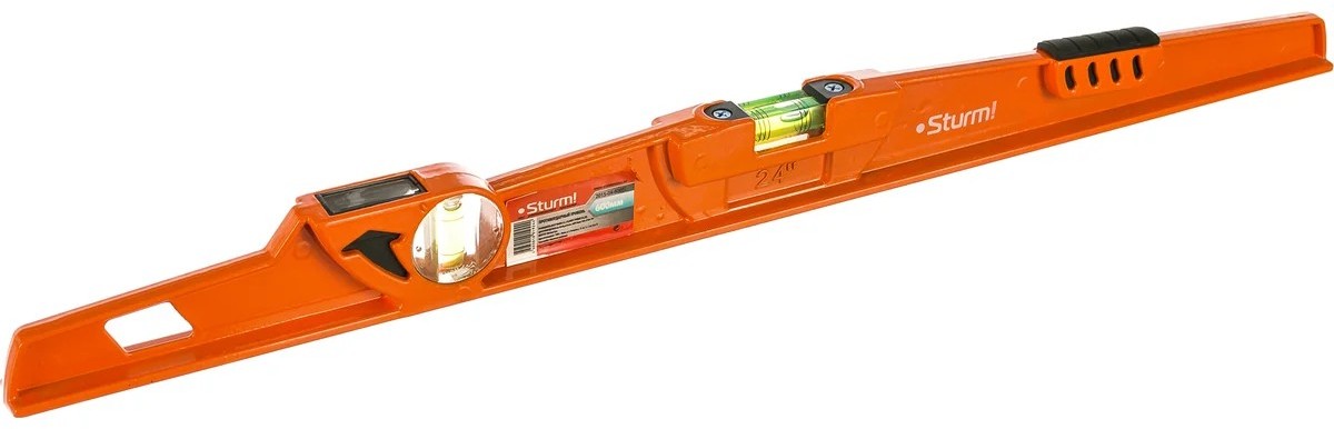 Уровень строительный Sturm 2015-04-600SL противоударный, литой цельнометаллический профиль