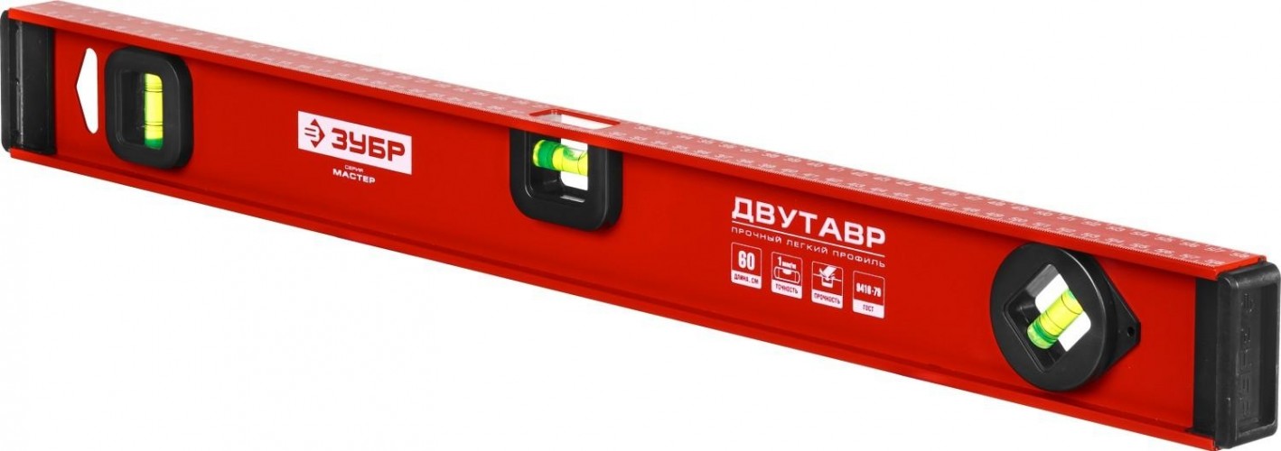 Уровень строительный ЗУБР Двутавр 600 мм, с профилем 4-34583-060_z01 - изображение 2