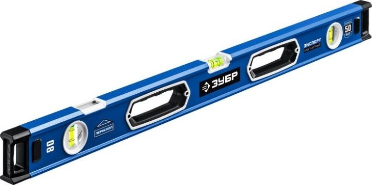 Уровень строительный ЗУБР Эксперт магнитный 800 мм с зеркальным глазком 34572-080