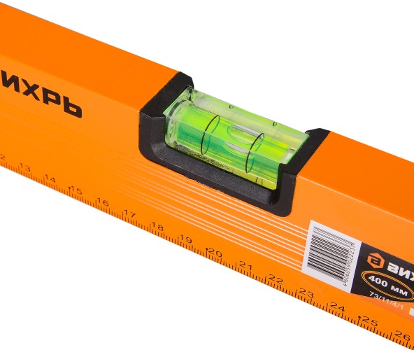 Уровень ВИХРЬ 400мм алюминиевый фрезерованный 3 глазка 73/11/4/1 - изображение 5