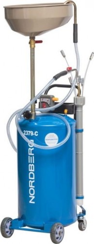 Установка для сбора масла NORDBERG 2379-CB пневматическая 65 л (синяя) 8895