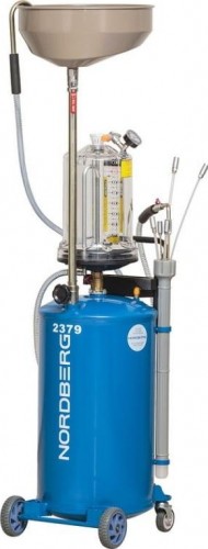Установка для слива масла NORDBERG 2379В пневмо 65 л (синяя) 8525