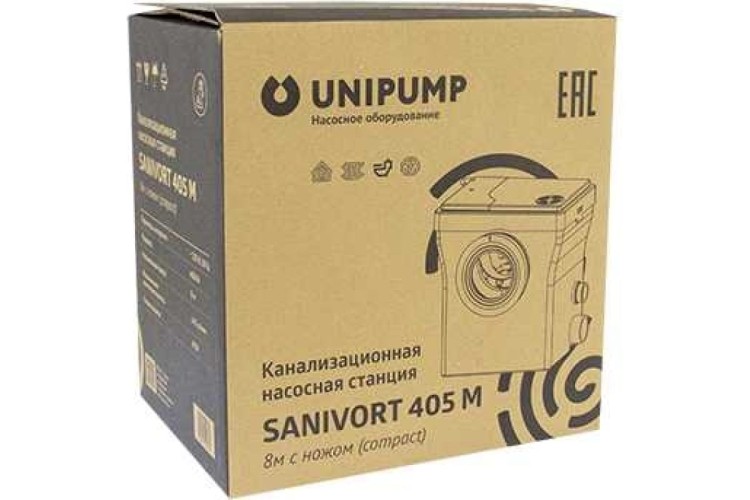 Установка канализационная UNIPUMP SANIVORT 405 M 8м с ножом (compact) 89569 - изображение 4