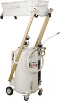 Установка откачки масла LUBEWORKS 16209005 пневмо, объем 90л, ванна 65л, 8 щупов