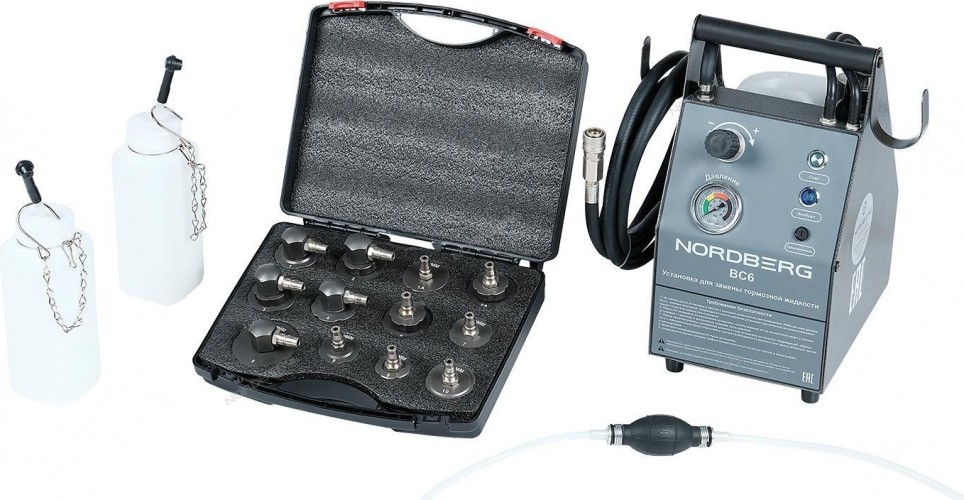 Устройство для замены тормозной жидкости NORDBERG BC6 BC6  ЦБ-00016246