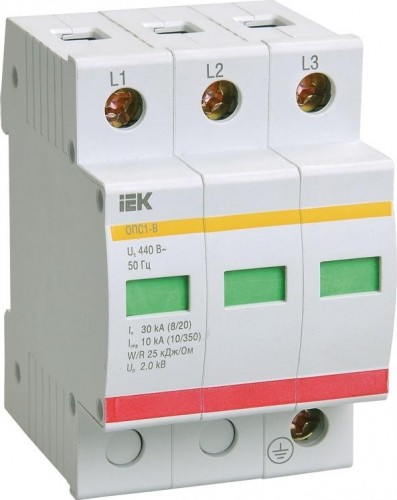Устройство защиты перенапряжения IEK ОПС1-C 3P MOP20-3-C