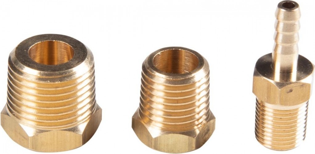 Вакуумметр МАСТАК 120-30003C от -0,7 до 0,7 бар, комплект адаптеров, 5 предмето - изображение 3