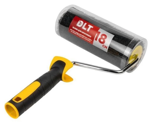 Валик малярный стержневой DLT 1822 для шпатлевки, 18см (с ручкой)