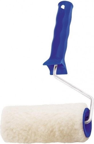 Валик малярный стержневой СИБРТЕХ НАТУРАЛЬНЫЙ МЕХ с ручкой 100 мм,  D 48 мм 80121