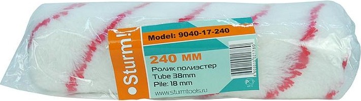 Валик малярный стержневой Sturm 9040-17-240 акрил 240mm посадка 38 мм american type - изображение 2