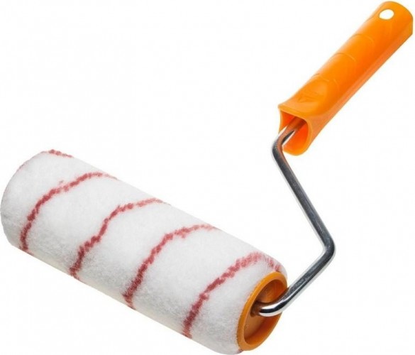 Валик малярный стержневой STAYER NYLON ПОЛИАМИД в сборе, ворс 12мм, бюгель 8мм, 48х180мм, profi 0316-18