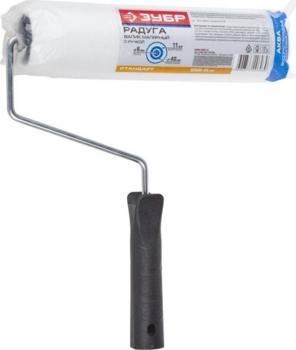 Валик малярный стержневой ЗУБР ПОРОЛОН 240 мм, d=62 мм, ручка d=6 мм, стандарт 03605-25_z01 - изображение 2