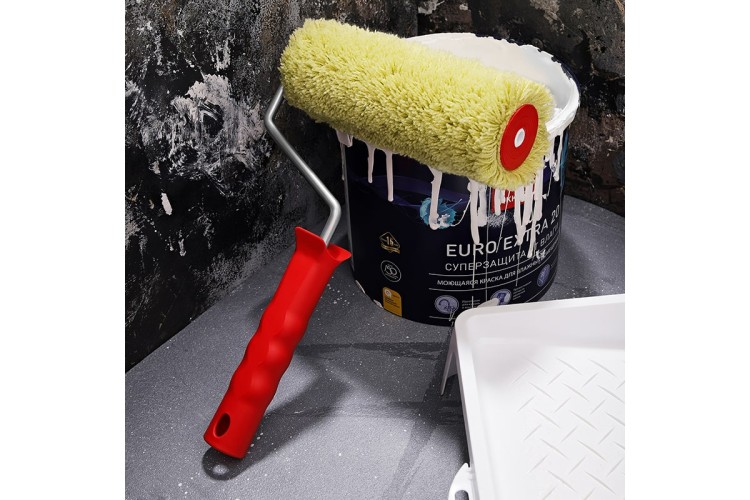 Валик REXANT 89-0001 полиакрил зеленый, ворс 18 мм, 180 мм, ø 42 мм - изображение 4