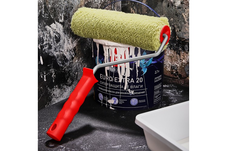 Валик REXANT 89-0002 полиакрил зеленый, ворс 18 мм, 240 мм, ø 42 мм - изображение 4