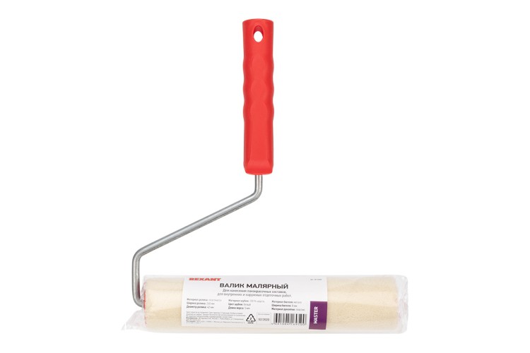 Валик REXANT 89-0008 велюр, ворс 5 мм, 240 мм, ø 42 мм, бюгель 8 мм - изображение 3