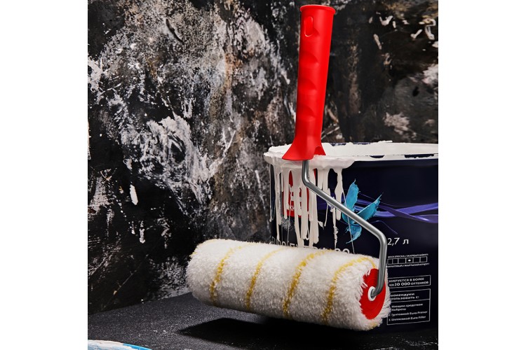 Валик REXANT 89-0025 полиамид желтой полосой, ворс 11 мм, 180 мм, ø 42 - изображение 4