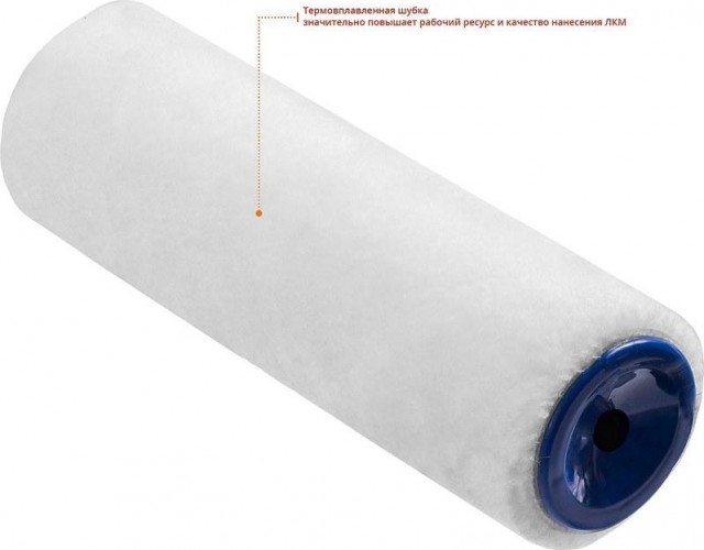 Валик сменный ЗУБР ВЕЛЮР 48 180 мм, d=48 мм, ворс 4 мм, ручка d=8 мм, 02514-18 - изображение 2