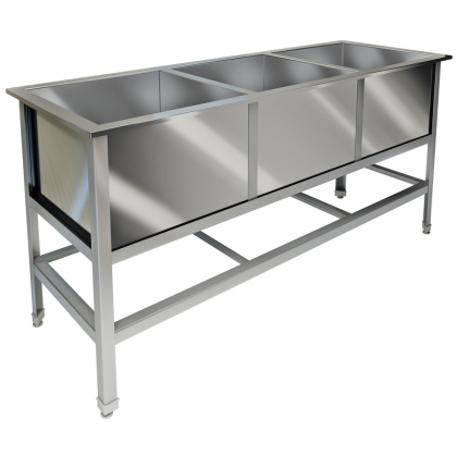 Ванна моечная трехсекционная ТЕХНО-ТТ ВМ-41/500 краш