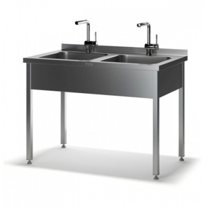 Ванна цельнотянутая двухсекционная BMСЦ-П (1200х700х870 глубина - 300 мм) с бортом