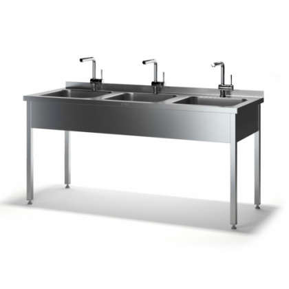 Ванна цельнотянутая трехсекционная ВМСЦ-П (1800х700х870 глубина - 300 мм) с бортом