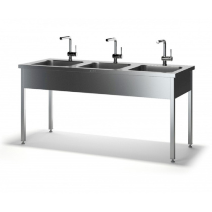 Ванна цельнотянутая трехсекционная ВМРЦ-П (1500х600х870 глубина - 250 мм)