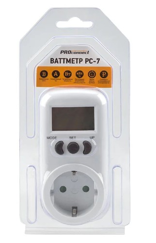 Ваттметр Proconnect 10-6103 PC-7 вертикальный 1-тарифный 16A - изображение 4