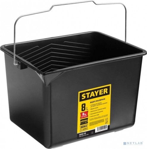 Ведро строительное STAYER 8 л пластмассовое 06092-08