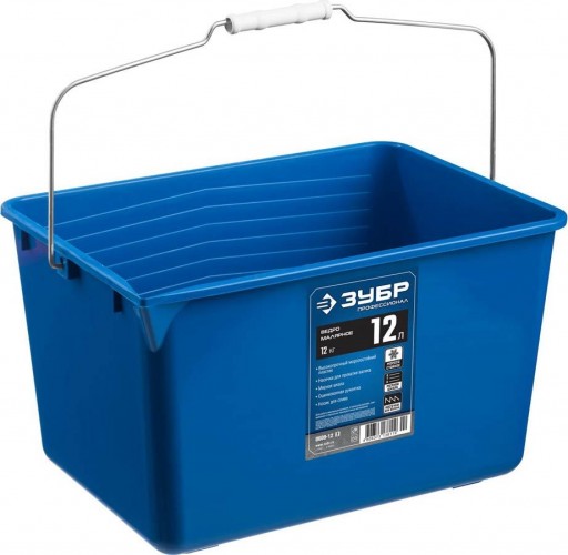 Ведро строительное ЗУБР МАСТЕР малярное пластмассовое, 12 л, высокопрочное, 0609-12_z02