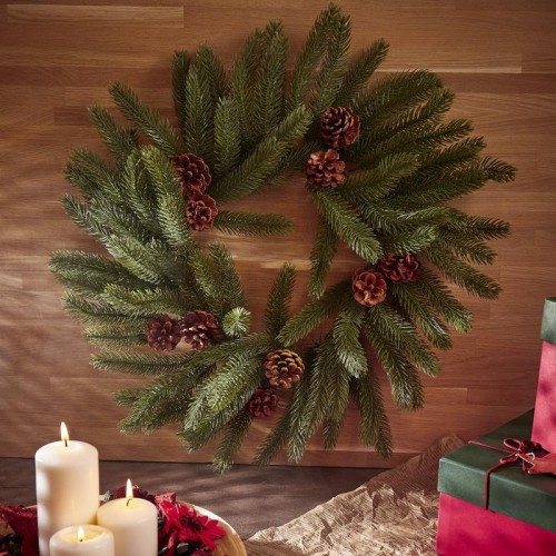 Венок еловый Neon-Night с шишками d45 см, литой 307-144 - изображение 4