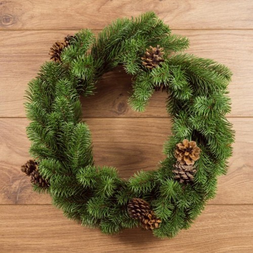 Венок еловый Neon-Night с шишками d45 см, литой 307-144 - изображение 2