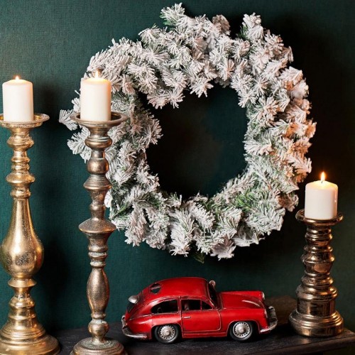 Венок еловый Neon-Night заснеженный d60 см, ПВХ 307-148 - изображение 3