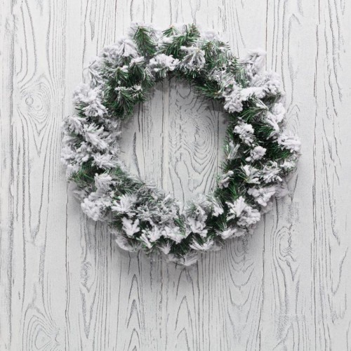 Венок еловый Neon-Night заснеженный d45 см, ПВХ 307-147 - изображение 2