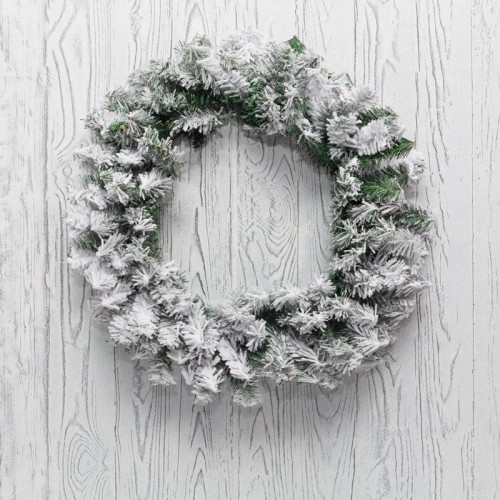 Венок еловый Neon-Night заснеженный d60 см, ПВХ 307-148 - изображение 2
