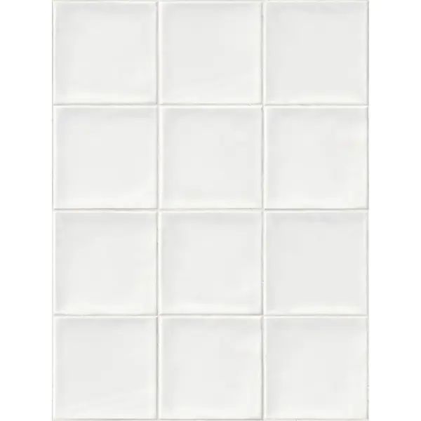 Стеновая панель ПВХ VENTA Плитка белая 2700x375x8 мм 1.013 м2