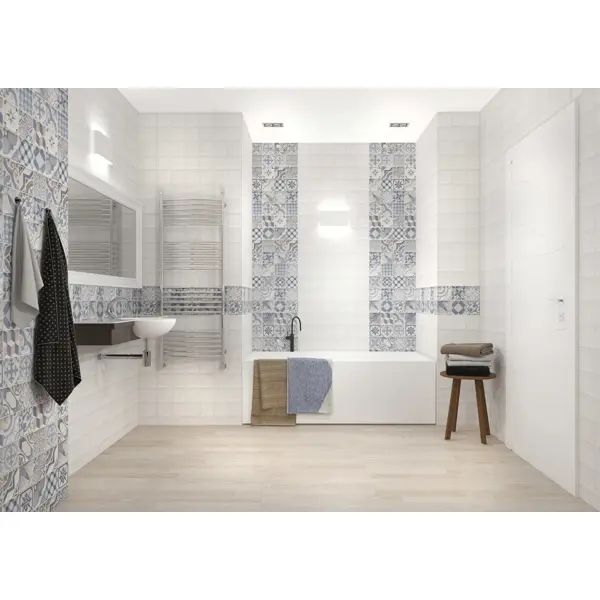 Стеновая панель ПВХ VENTA Плитка белая 2700x375x8 мм 1.013 м2 - изображение 4