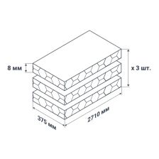 Комплект стеновых панелей ПВХ Venta Вентура 2700x375x8 мм 3.0375 м2 3шт - изображение 10