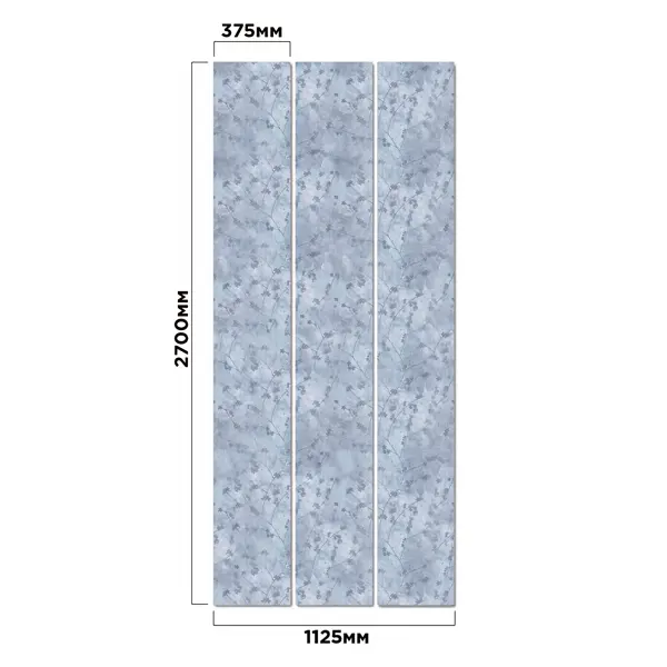 Комплект стеновых панелей ПВХ Venta Вентура 2700x375x8 мм 3.0375 м2 3шт - изображение 4